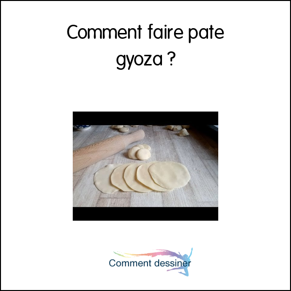 Comment faire pate gyoza